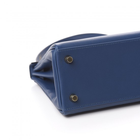 HERMES Swift Kelly Retourne Deep Bleu