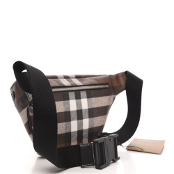 BURBERRY E-canvas Check Bum Bags Dark Birch Brown