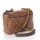 CHANEL Lambskin Quilted Large 9 Flap Brown