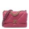 2CHANEL Goatskin Quilted Medium 19 Flap Dark Pink