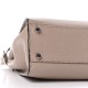 FENDI Calfskin Romano Selleria Medium Peekaboo Iconic Satchel Beige