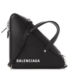 BALENCIAGA Calfskin S Triangle Duffle Black