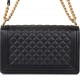 Chanel Black Quilted Caviar New Medium Boy Bag Antique Gold Hardware