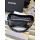 CHANEL Calfskin Quilted Small Gabrielle Hobo Black