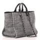 CHANEL Canvas Medium Deauville Tote Charcoal