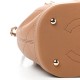 CHANEL Calfskin Stitched Chain Bucket Bag Camel