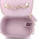 CHANEL Caviar Quilted Mini Vanity Case With Chain Light Pink