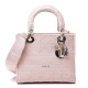 DIOR Canvas Embroidered Medium Lady D-Lite Bois De Rose