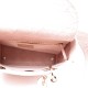 DIOR Canvas Embroidered Medium Lady D-Lite Bois De Rose