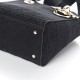 DIOR Canvas Cannage Medium Lady D-Lite Black