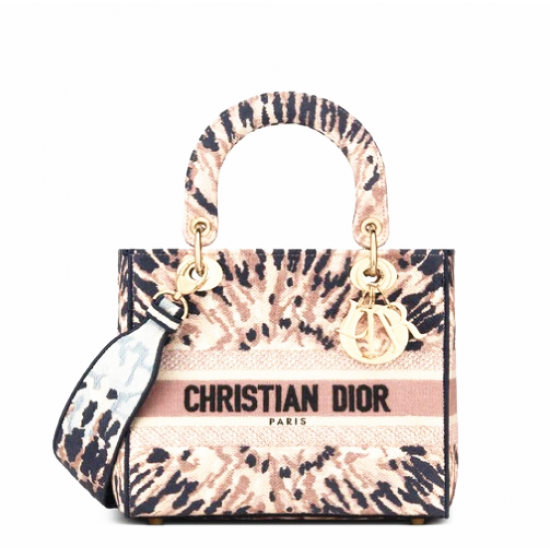 Dior phantom powder light gold embroidery series Lady bag