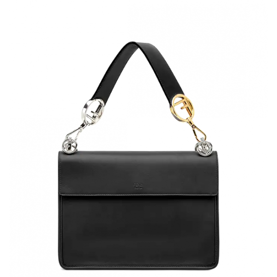 Fendi KAN I F Black leather bag