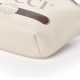 GUCCI Grained Calfskin Small Print Belt Bag White