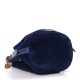 GUCCI Velvet Matelasse GG Marmont Bucket Bag Cobalt Blue