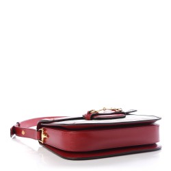 GUCCI GG Supreme Monogram 955 Horsebit Shoulder Bag Red