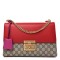 GUCCI GG Supreme Monogram Medium Padlock Shoulder Bag Hibiscus Pink