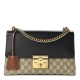 GUCCI GG Supreme Monogram Medium Padlock Shoulder Bag Black