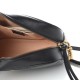 GUCCI Calfskin Matelasse Small GG Marmont Chain Shoulder Bag Black