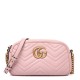 GUCCI Calfskin Matelasse Small GG Marmont Bag Pink