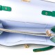 HERMES Epsom Kelly Wallet To Go Vert Jade Bleu Brume