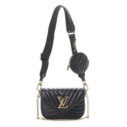 LOUIS VUITTON Calfskin New Wave Multi Pochette Black