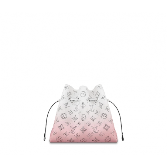 Louis Vuitton printed calfskin BELLA HANDBAG gradient pink