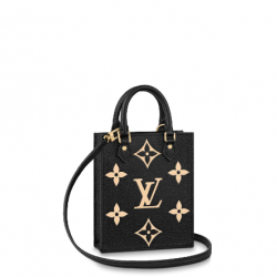 Louis Vuitton Petit Sac Plat Bag Monogram Empreinte Black Silkscreen Organ Bag