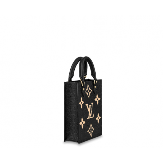 Louis Vuitton Petit Sac Plat Bag Monogram Empreinte Black Silkscreen Organ Bag