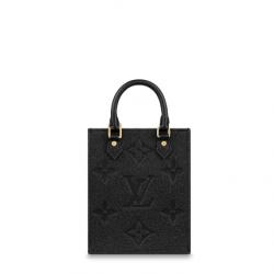 Louis Vuitton Petit Sac Plat Bag Monogram Empreinte Leather Black Organ Bag