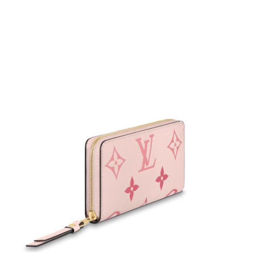 Louis Vuitton By The Pool series Monogram Empreinte leather zipper wallet light pink