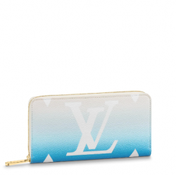 Louis Vuitton Iconic Monogram Canvas Zip Wallet Gradient Blue