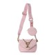 LOUIS VUITTON Calfskin New Wave Multi Pochette Rose Ballerine