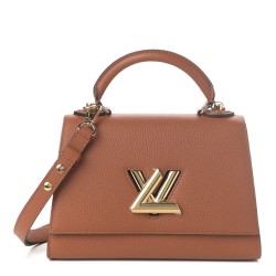 LOUIS VUITTON Taurillon Twist One Handle PM Caramel