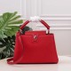 LOUIS VUITTON Taurillon Capucines BB Rubis