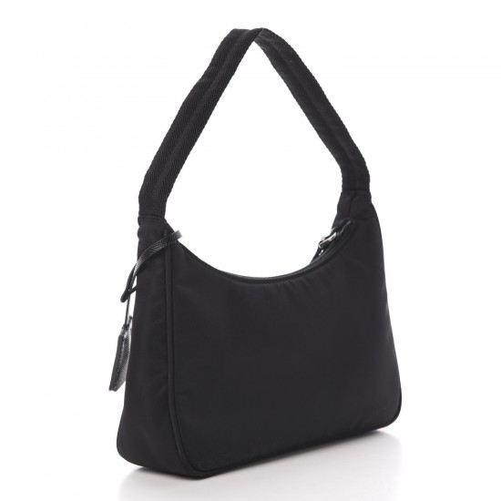 PRADA Tessuto Nylon Mini Re-Edition  Bag Black