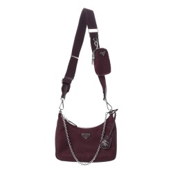 PRADA Tessuto Nylon Re-Edition 5 Shoulder Bag Granato