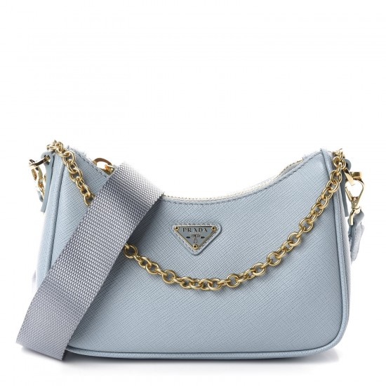 PRADA Saffiano Mini Shoulder Bag Astrale