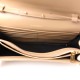 YSL Grain De Poudre Matelasse Chevron Monogram Chain Wallet Deep Beige