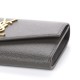 YSL Grain De Poudre Uptown Chain Wallet Pebble