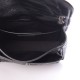 YSL Crinkled Calfskin Matelasse Monogram Baby Niki Chain Satchel Black